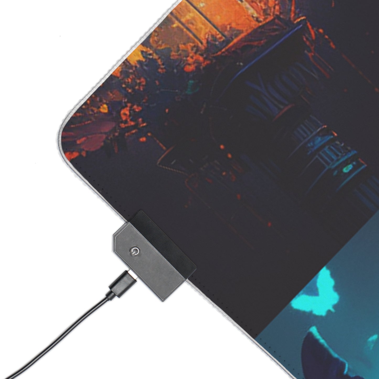 LED Gaming Mouse Pad Street Light Butterfly 5