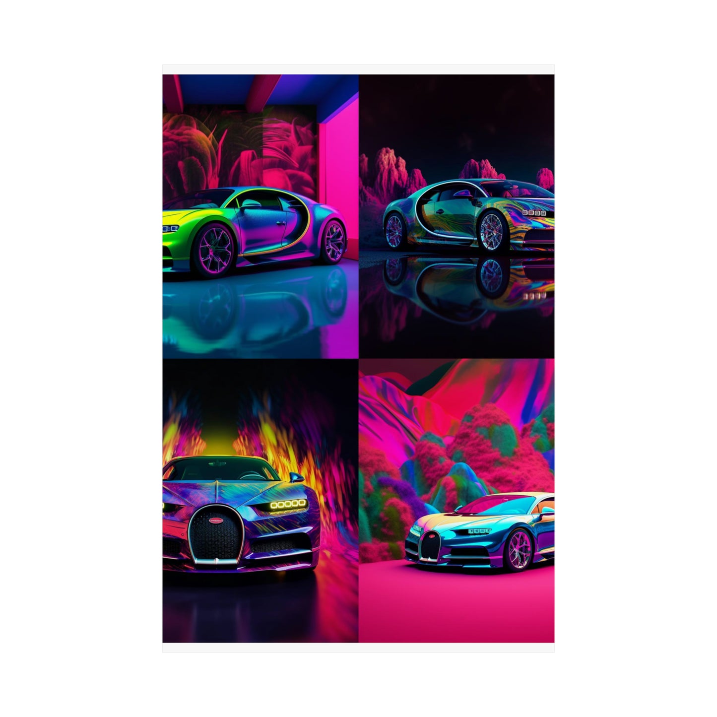 Premium Matte Vertical Posters Florescent Bugatti Flair 5