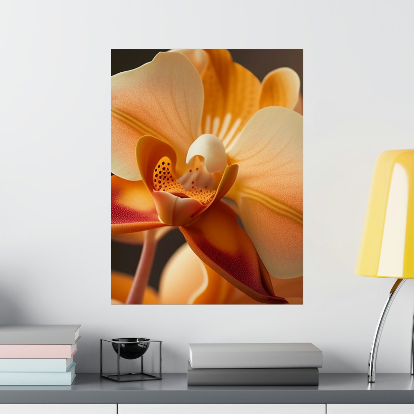 Premium Matte Vertical Posters Orange Orchid 3