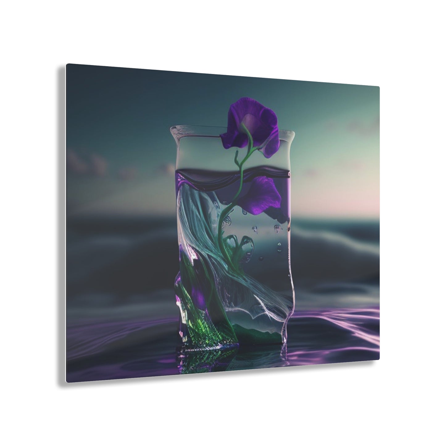 Acrylic Prints Purple Sweet pea in a vase 3