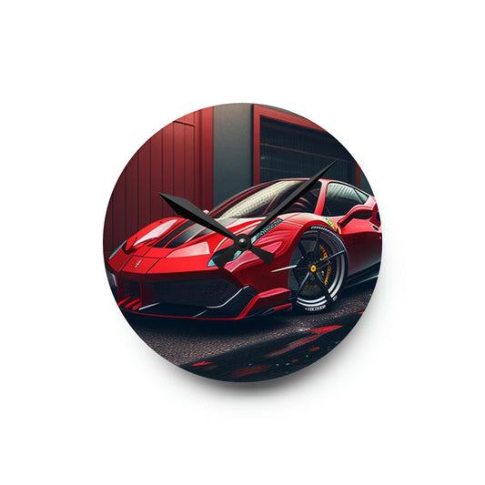 Acrylic Wall Clock Ferrari Hyper 1