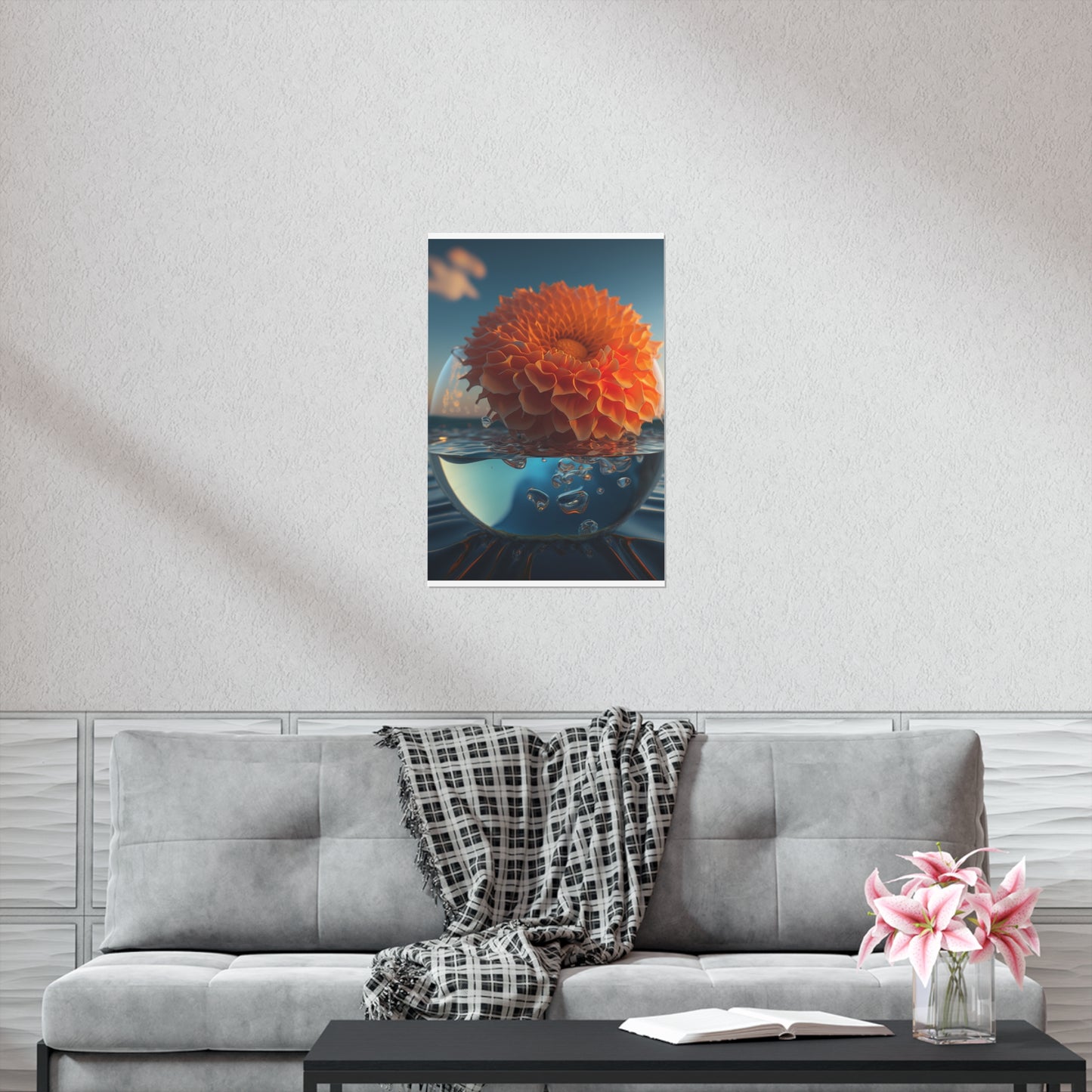 Premium Matte Vertical Posters Dahlia Orange 4