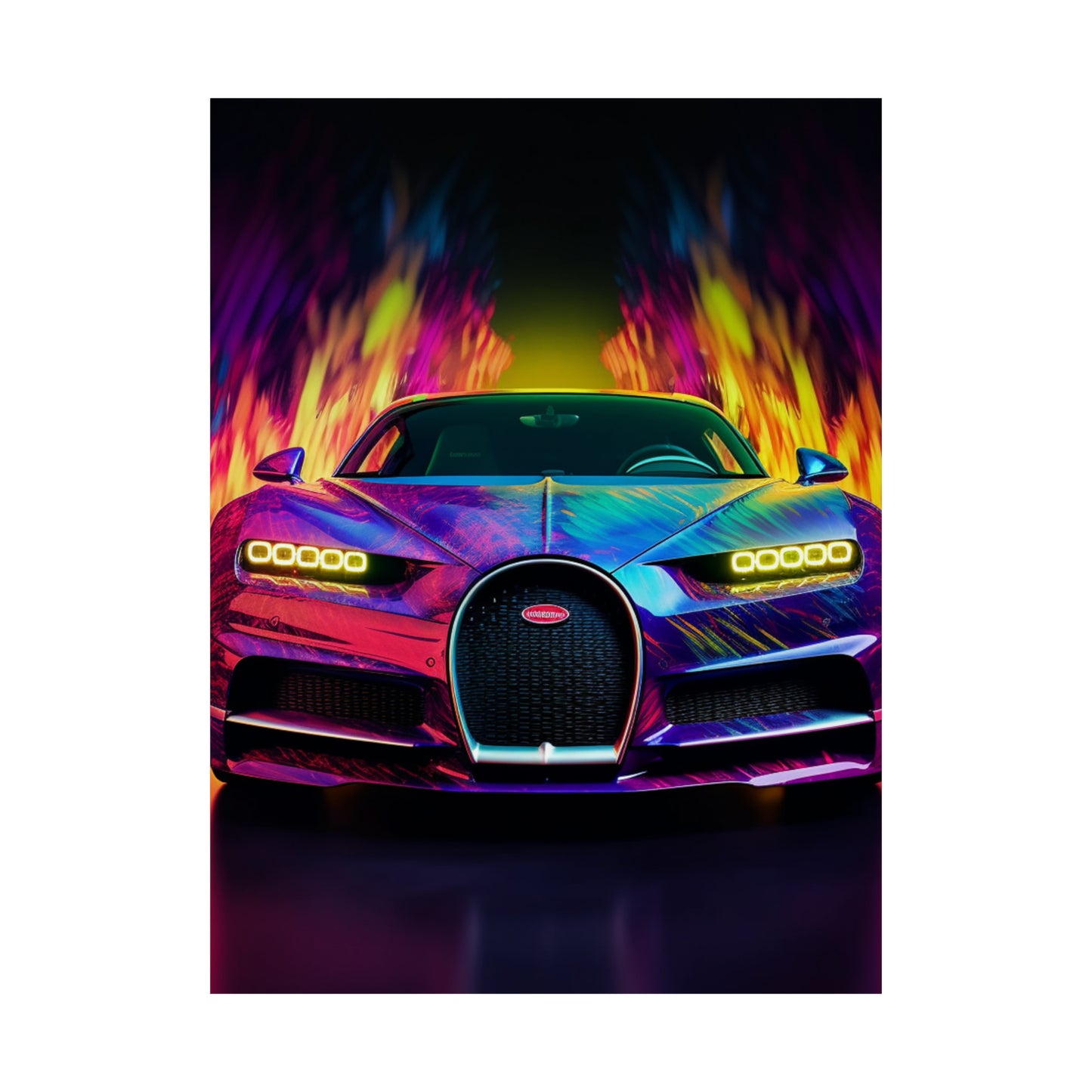 Premium Matte Vertical Posters Florescent Bugatti Flair 3