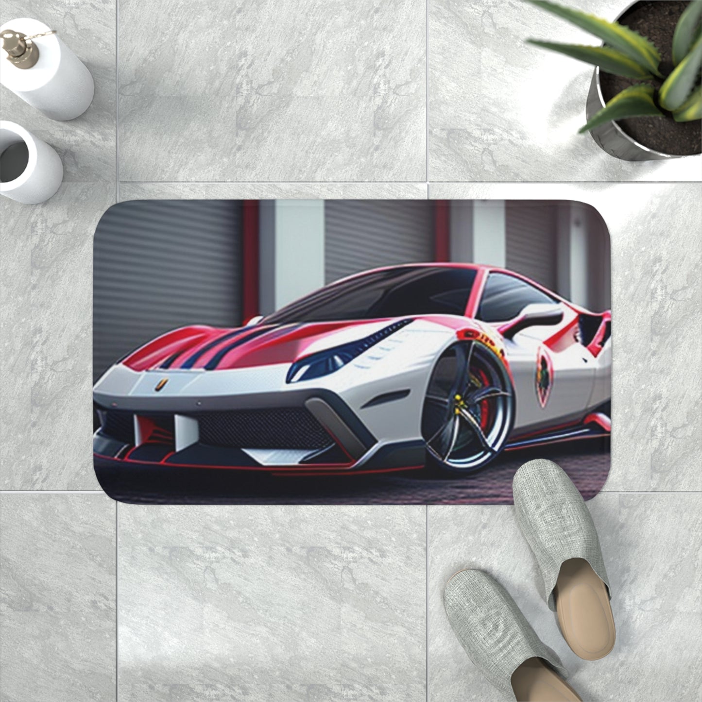 Memory Foam Bath Mat Ferrari Hyper 3