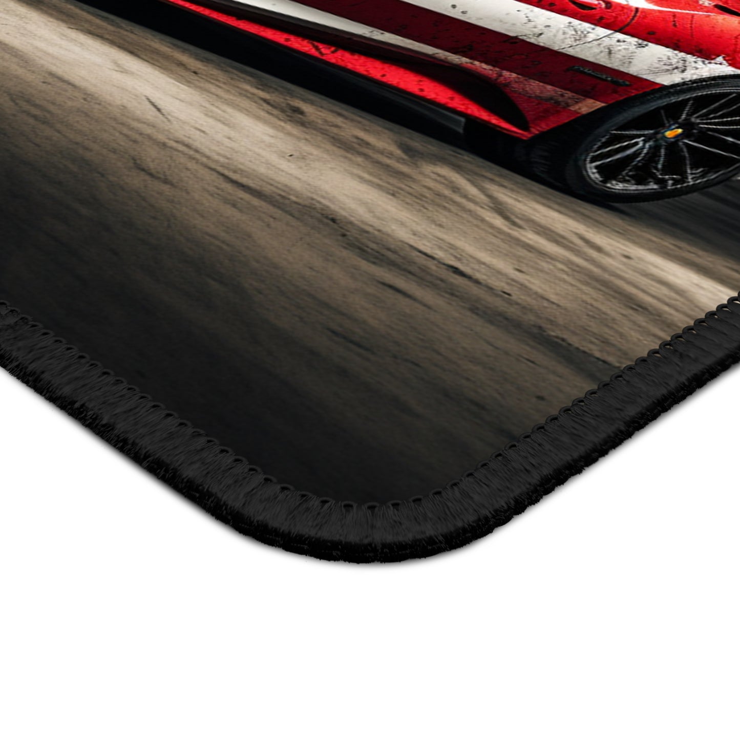 Gaming Mouse Pad  American Flag Background Ferrari 1