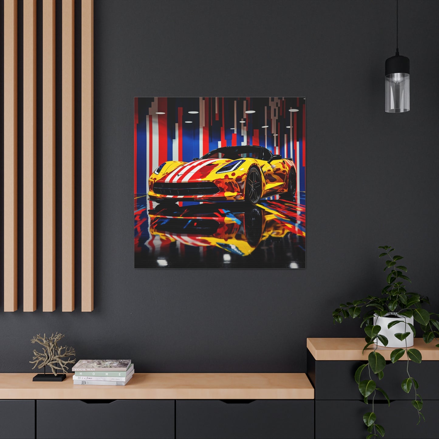 Canvas Gallery Wraps Macro Flag Ferrari 4