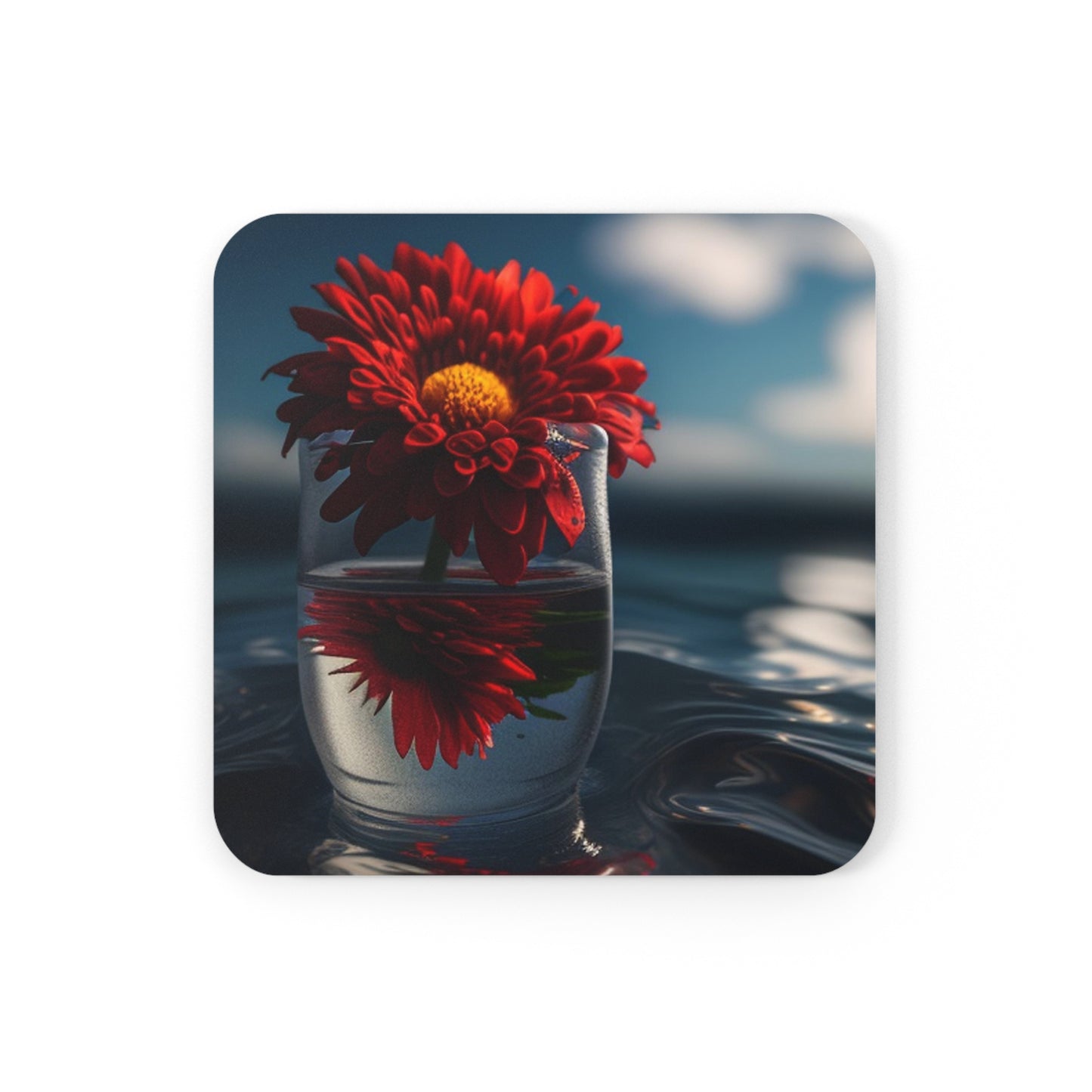 Cork Back Coaster Chrysanthemum 3