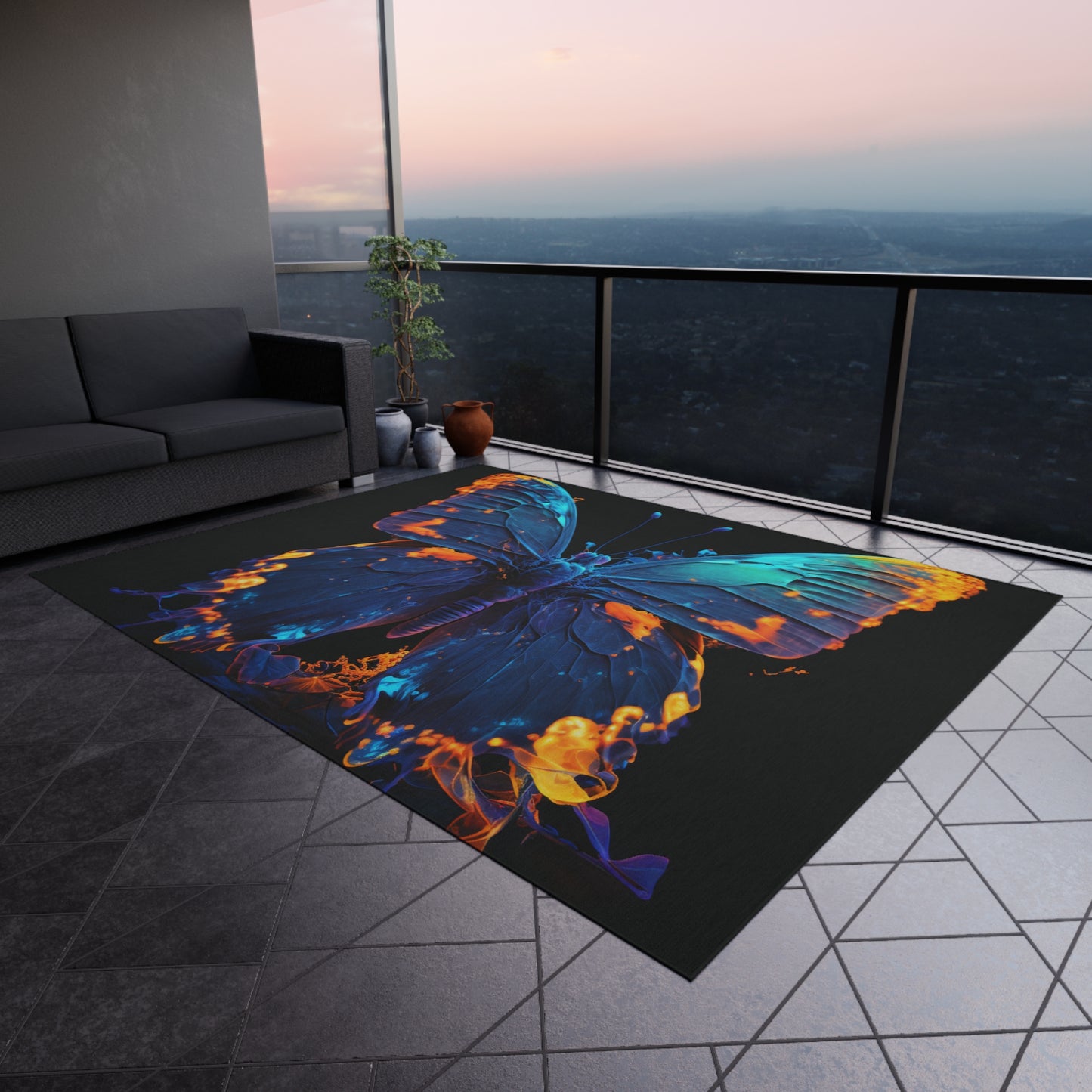 Outdoor Rug  Thermal Butterfly 3