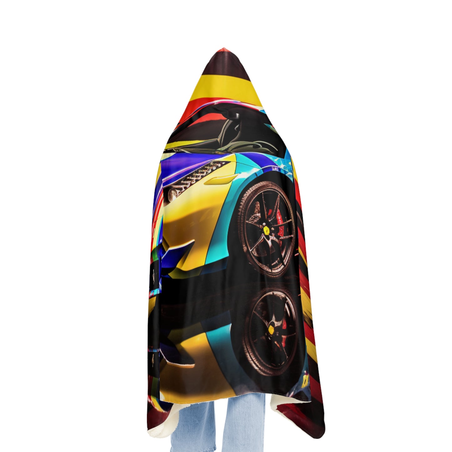 Snuggle Hooded Blanket Hyper Colorfull Ferrari 2