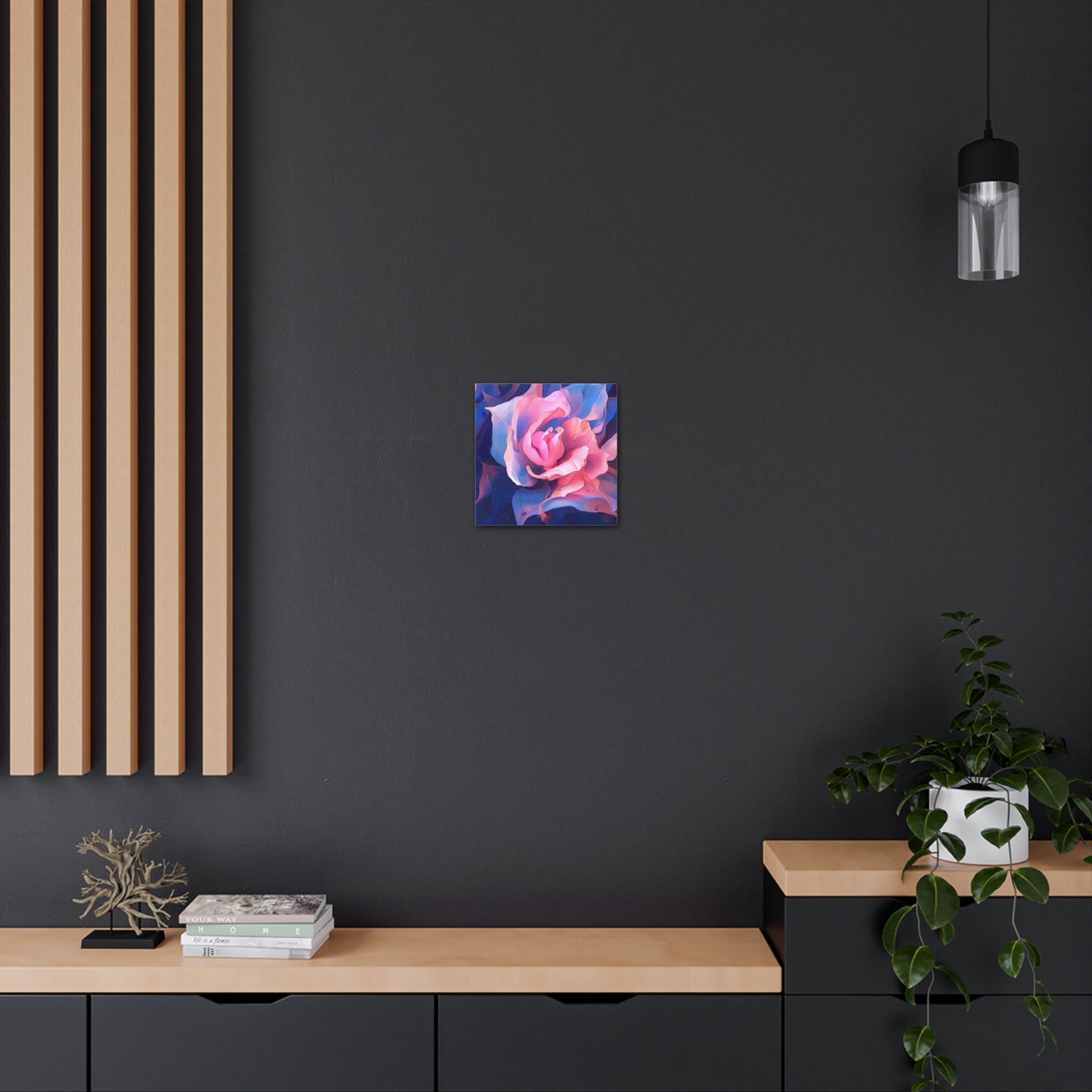 Canvas Gallery Wraps Pink & Blue Tulip Rose 1