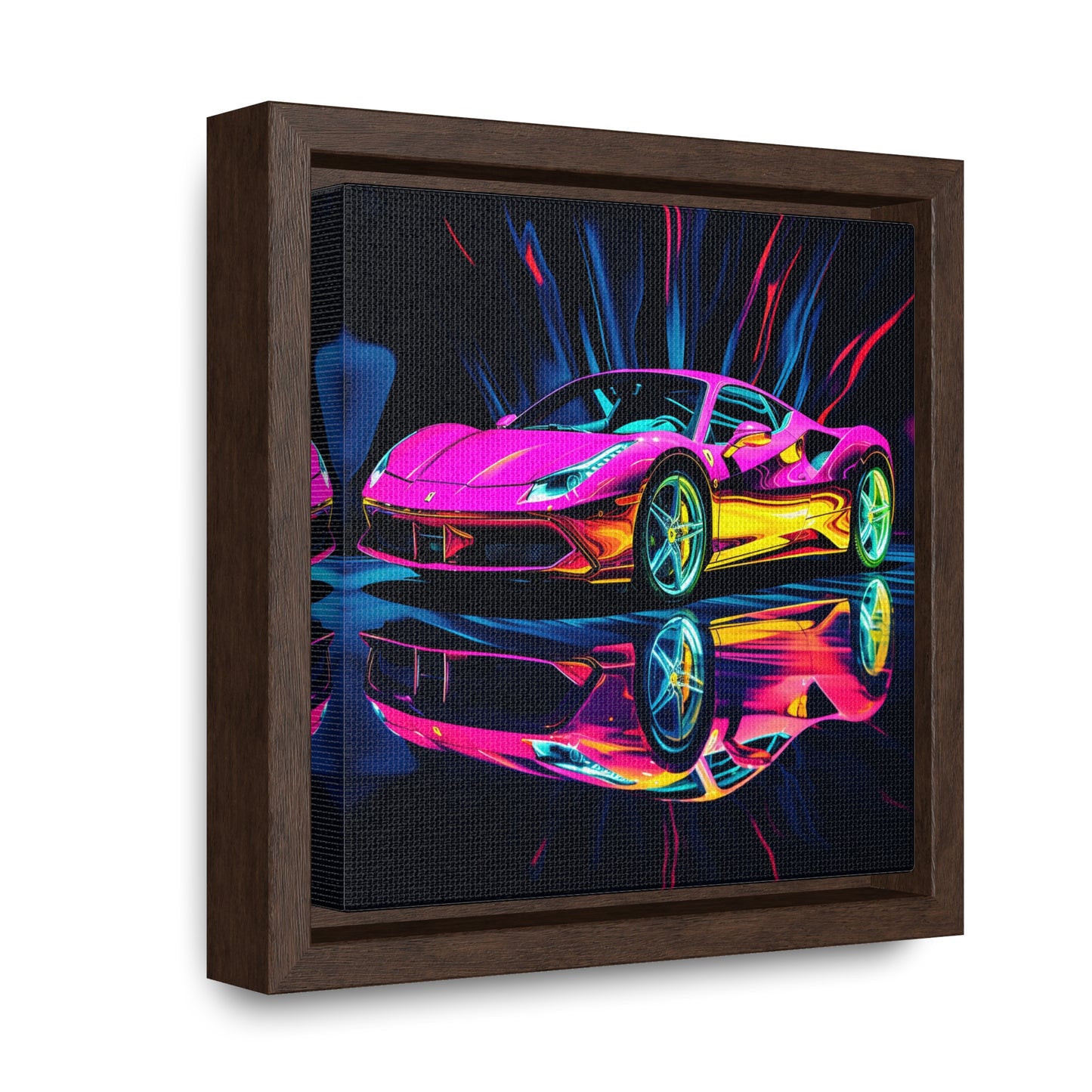 Gallery Canvas Wraps, Square Frame Pink Macro Ferrari 3