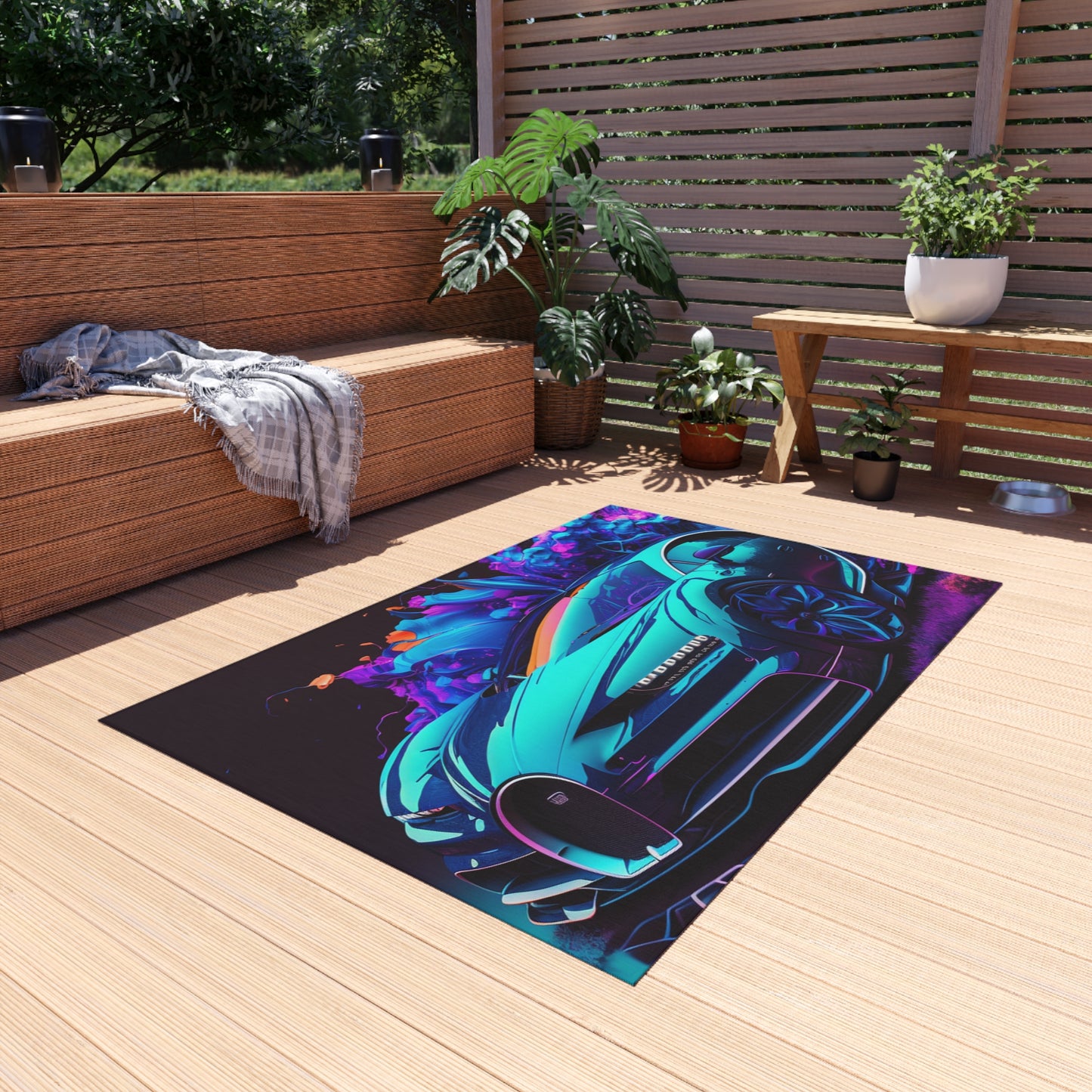 Outdoor Rug  Bugatti Neon Chiron 3