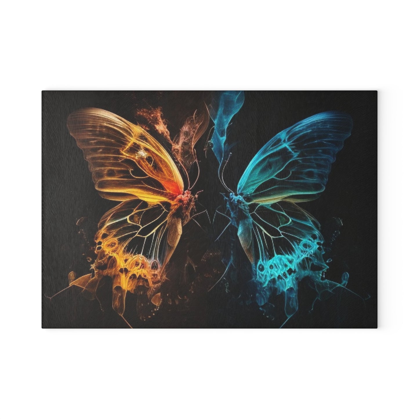 Glass Cutting Board Kiss Neon Butterfly 3