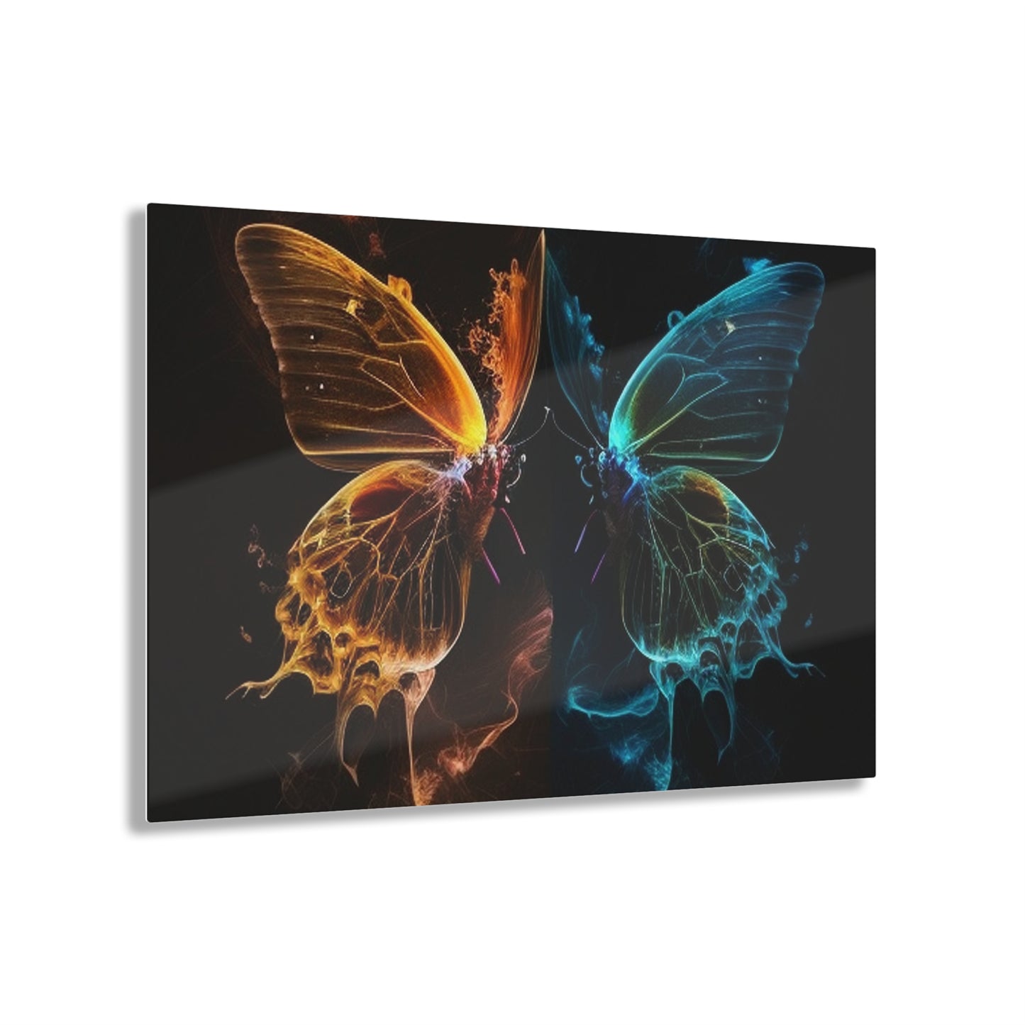 Acrylic Prints Kiss Neon Butterfly 1