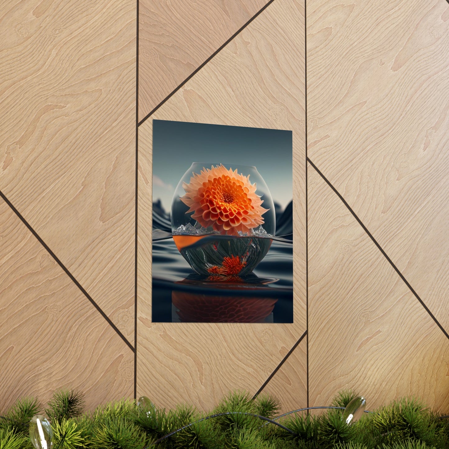 Premium Matte Vertical Posters Dahlia Orange 3