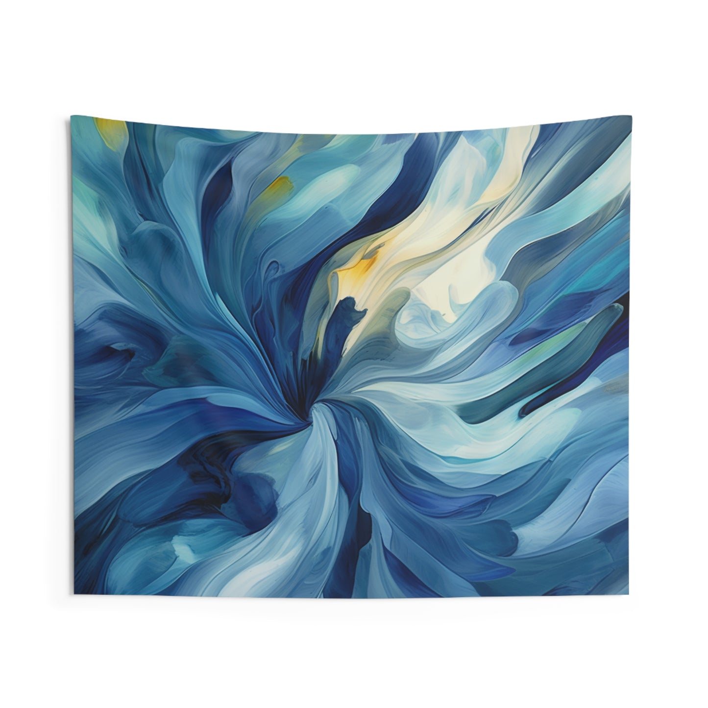 Indoor Wall Tapestries Blue Tluip Abstract 4