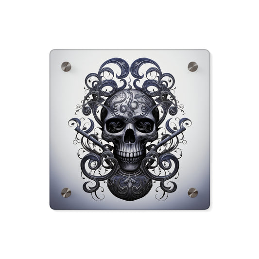 Acrylic Wall Art Panels Skull Treble Clef 1