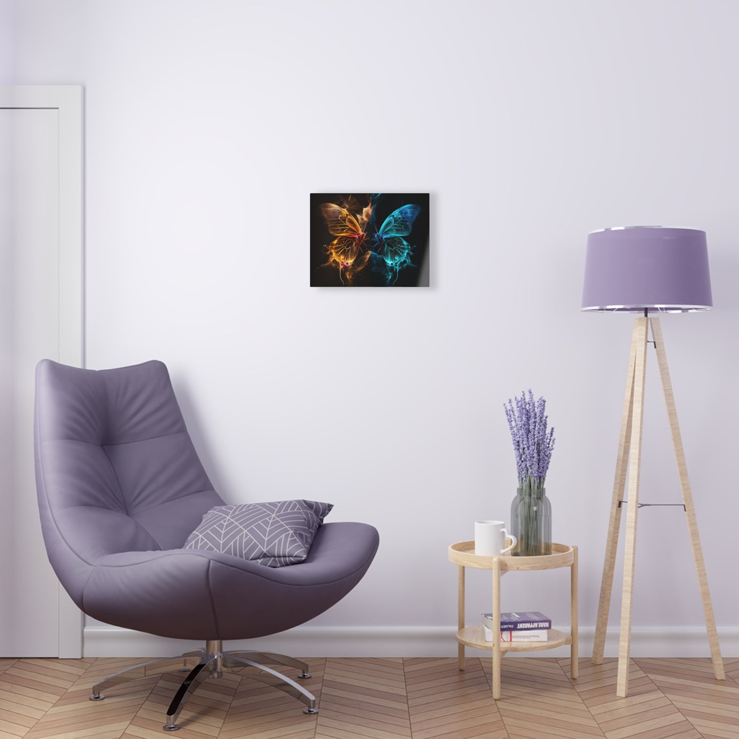 Acrylic Prints Kiss Neon Butterfly 9