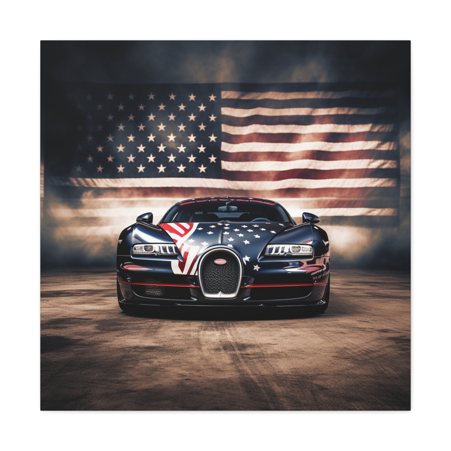 Canvas Gallery Wraps Bugatti American Flag 2