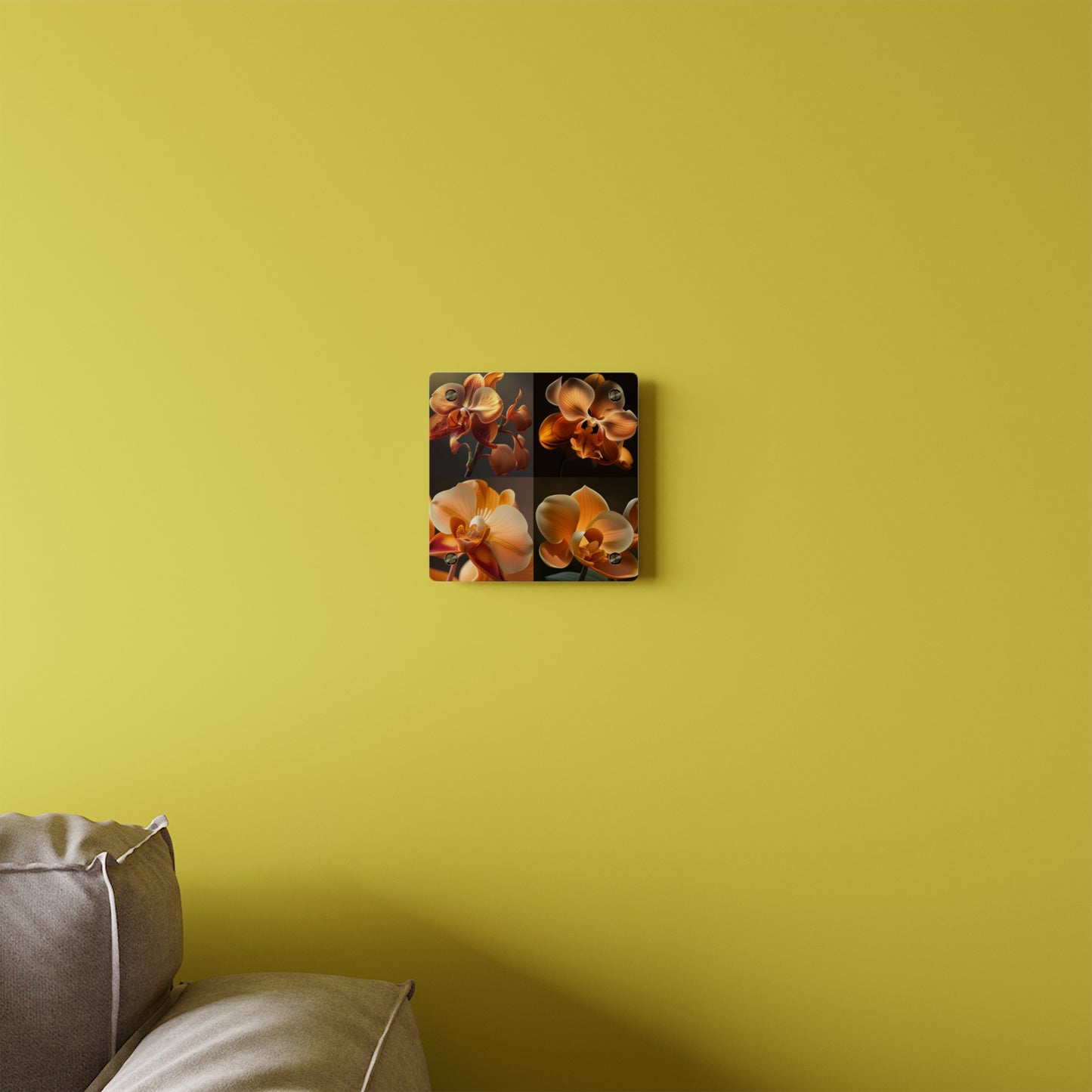 Acrylic Wall Art Panels Orange Orchid 5