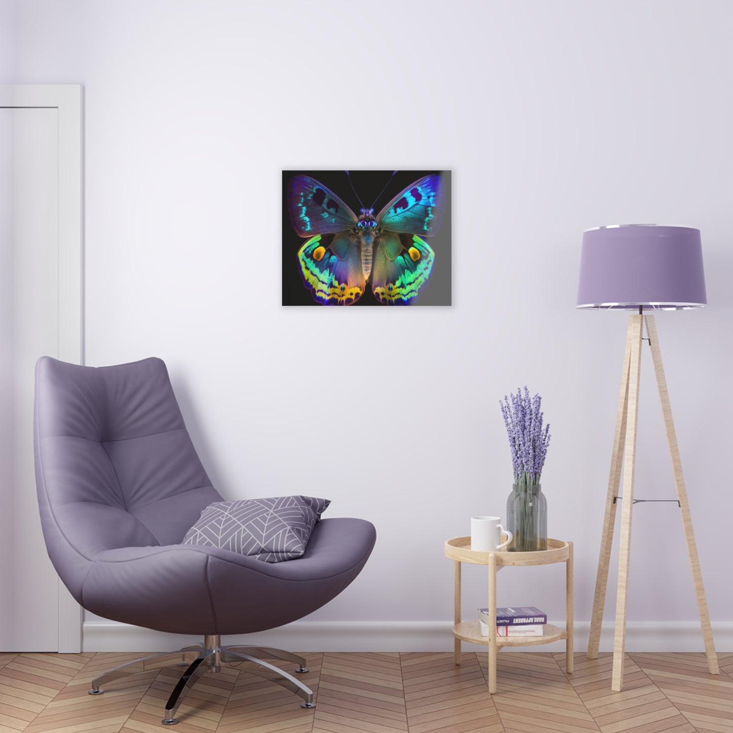 Acrylic Prints Neon Hue Butterfly 4