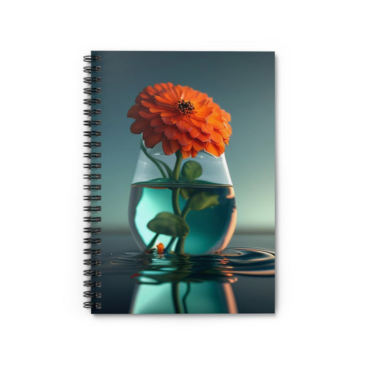 Spiral Notebook - Ruled Line Orange Zinnia 1