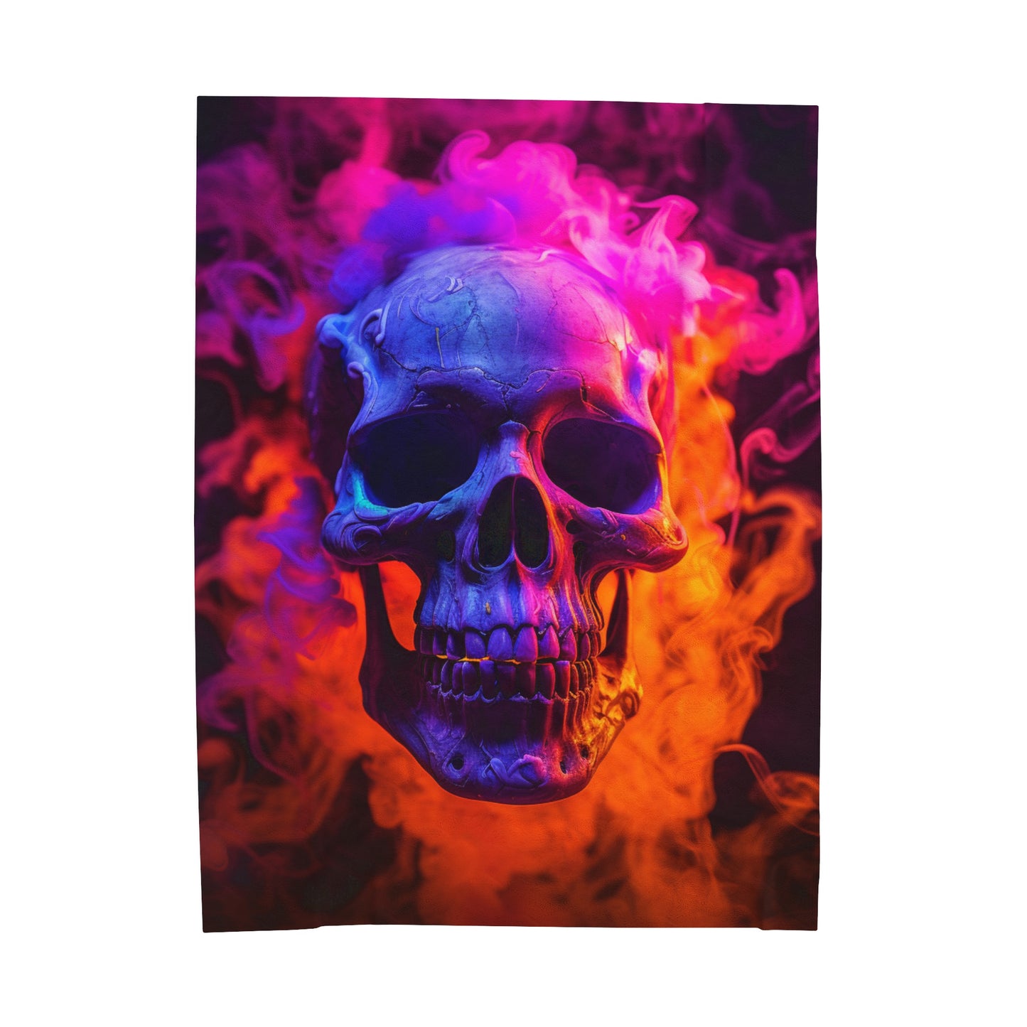 Velveteen Plush Blanket Macro Skull 4