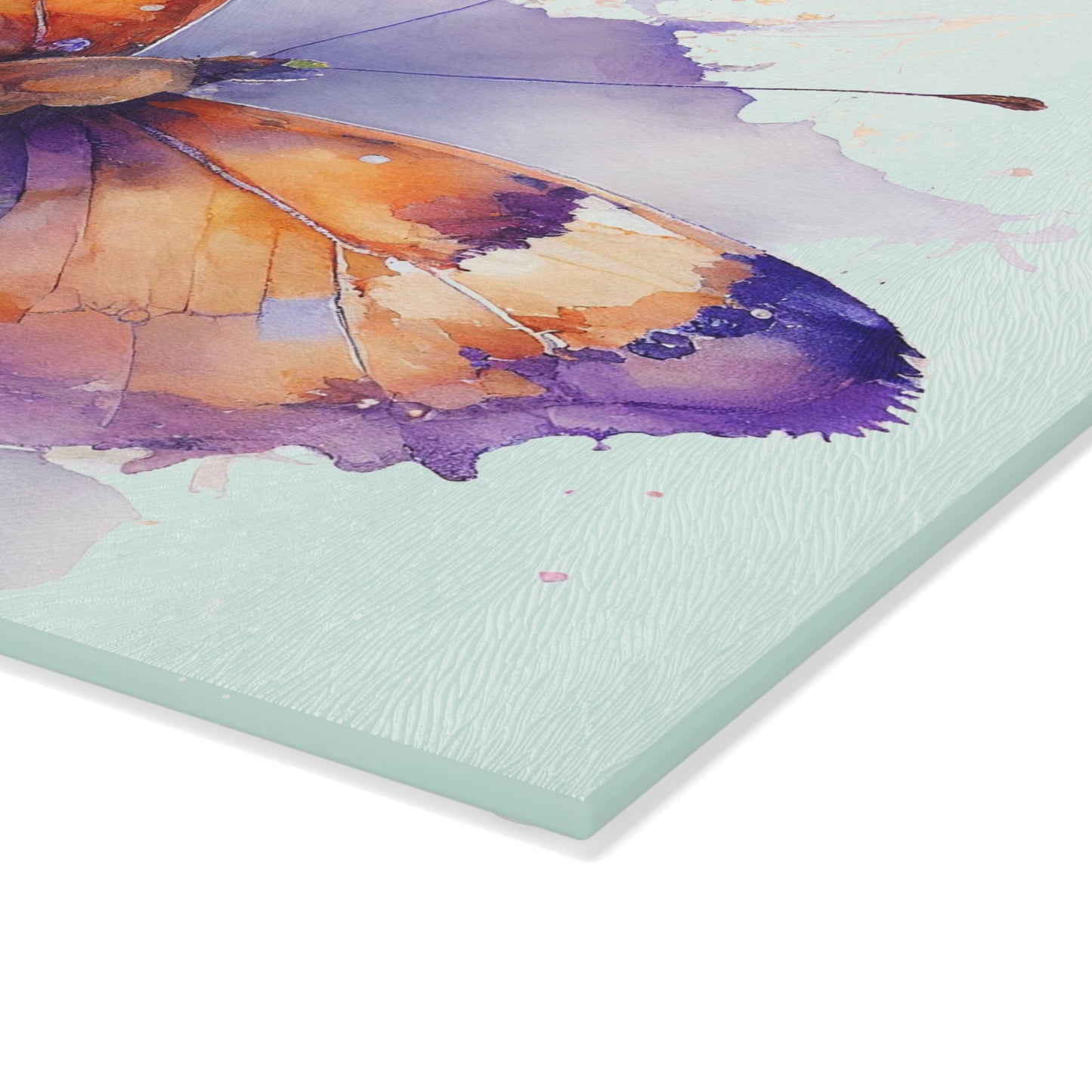 Glass Cutting Board MerlinRose Watercolor Butterfly 2