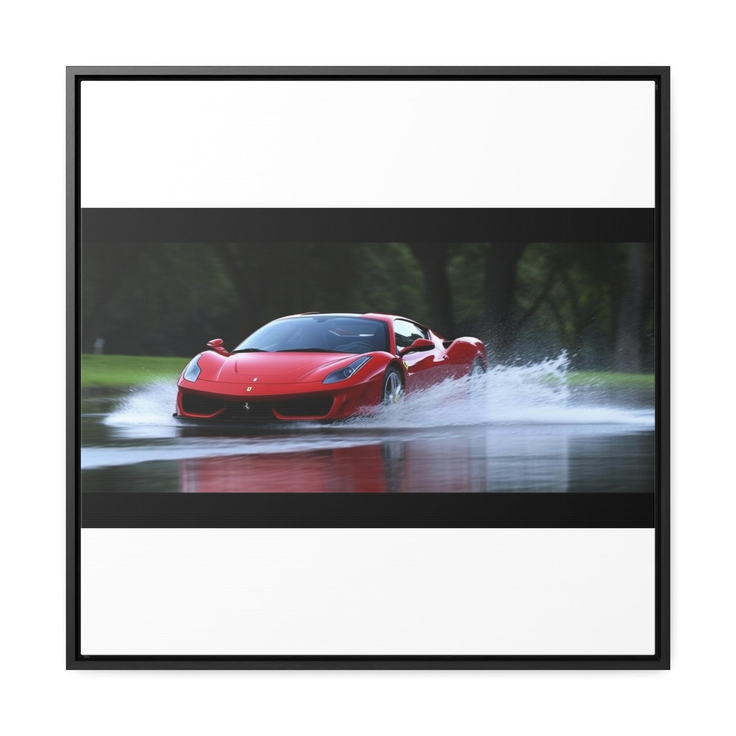 Gallery Canvas Wraps, Square Frame Water Ferrari Splash 2