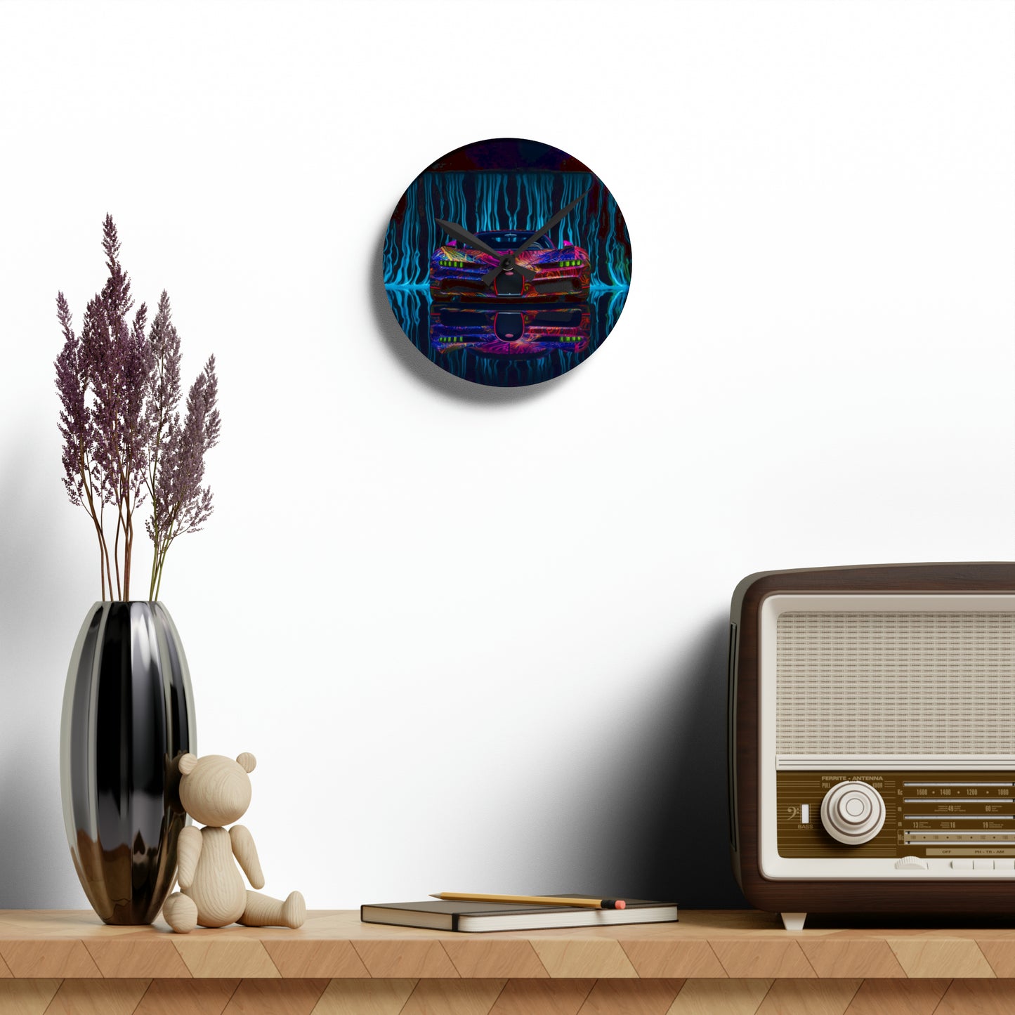 Acrylic Wall Clock Bugatti Water 3