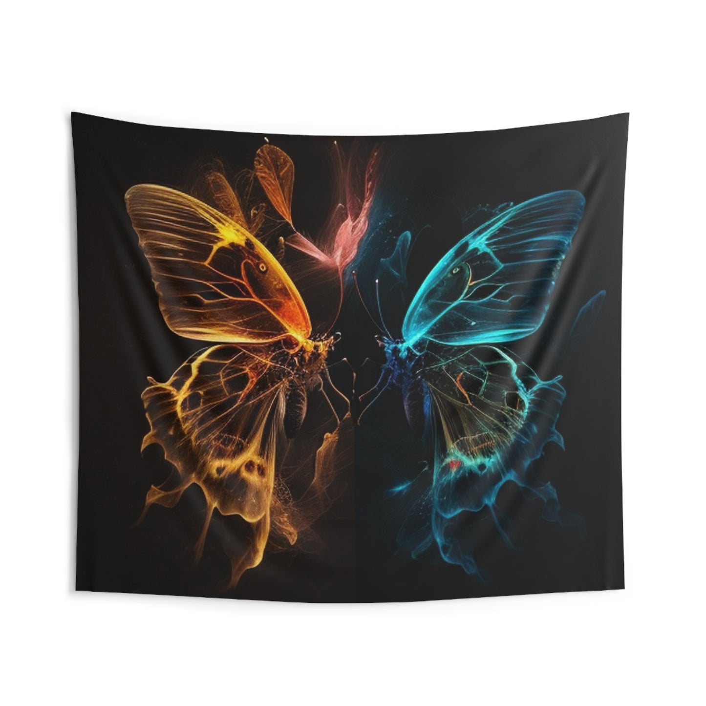 Indoor Wall Tapestries Kiss Neon Butterfly 4