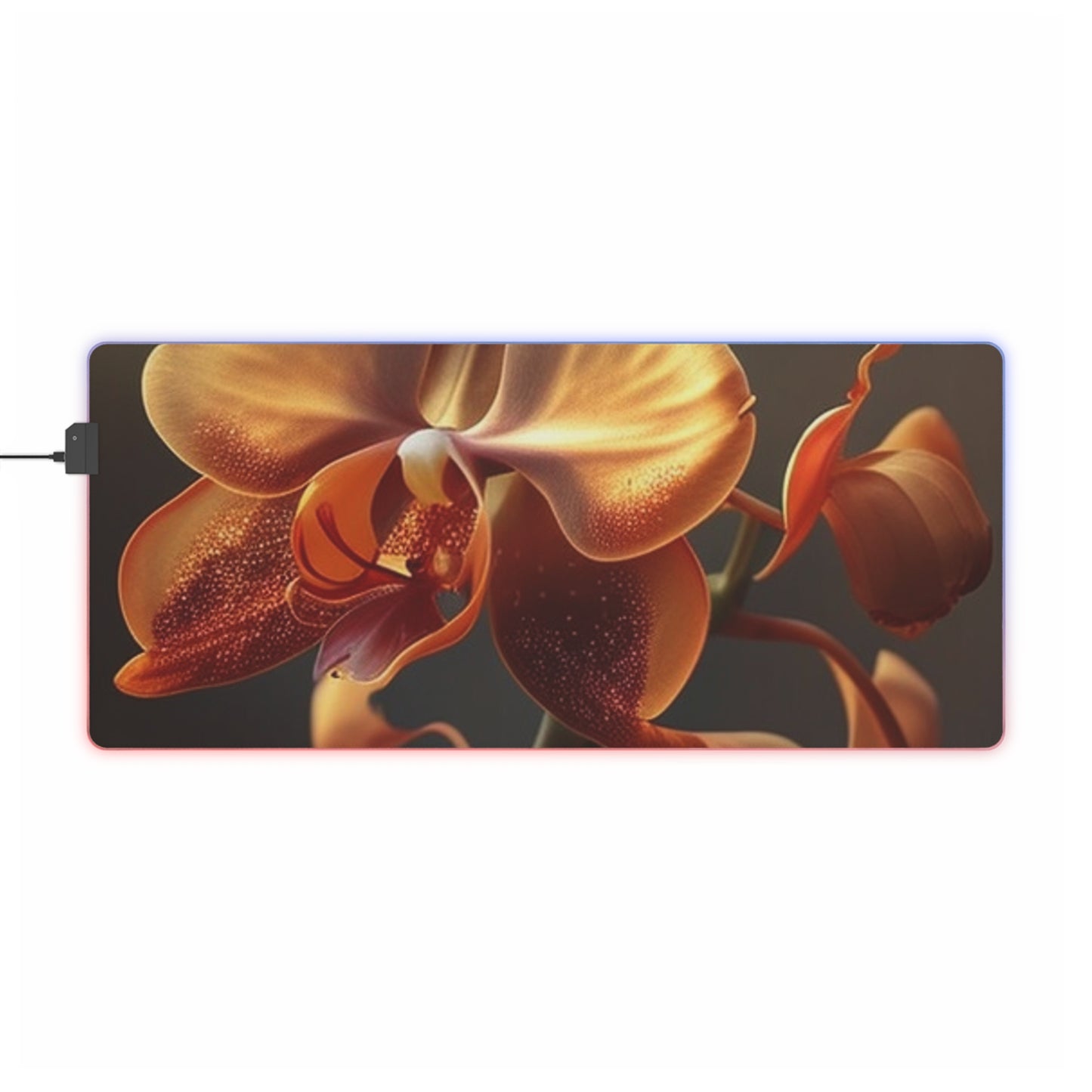 LED Gaming Mouse Pad Orange Orchid 1