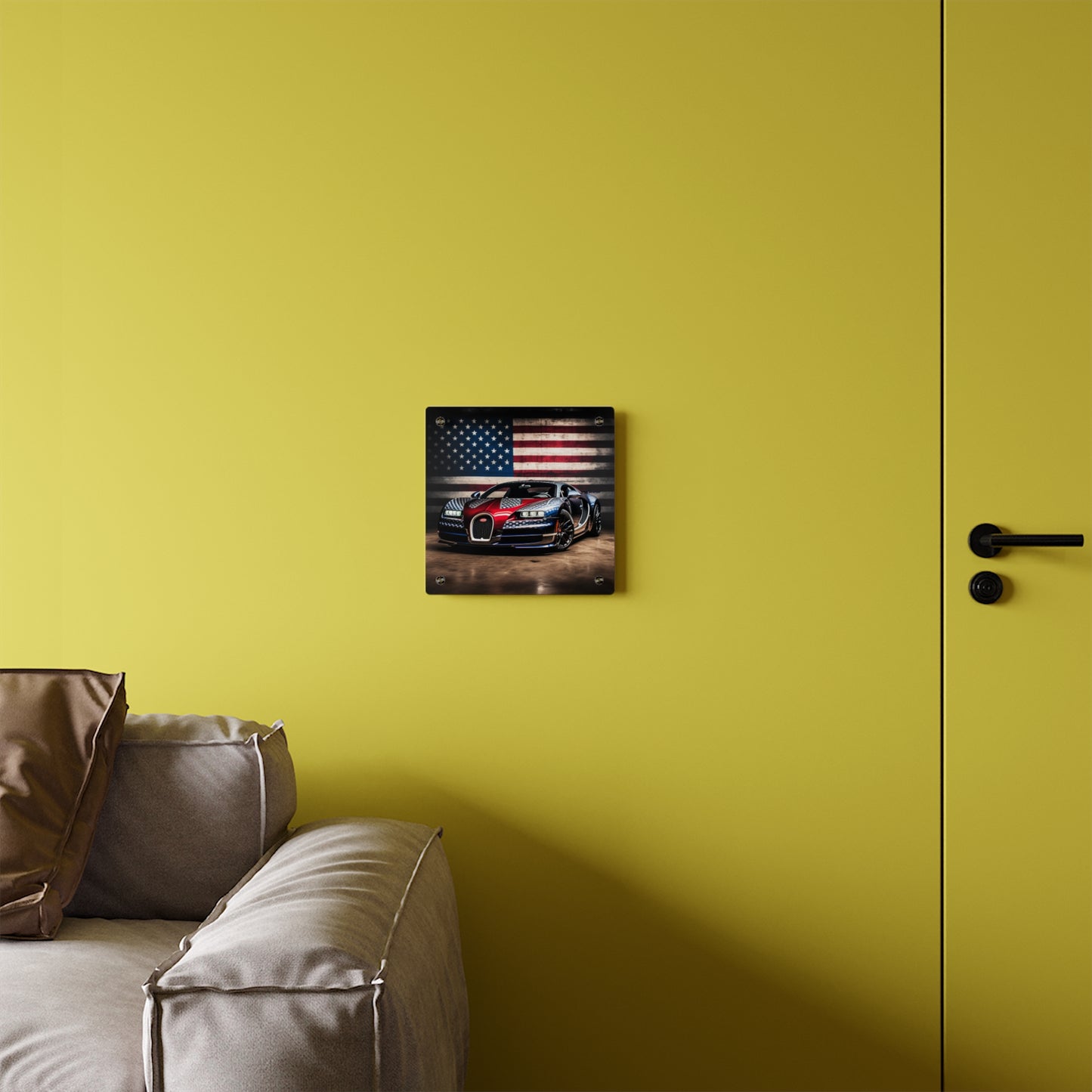 Acrylic Wall Art Panels Bugatti American Flag 1