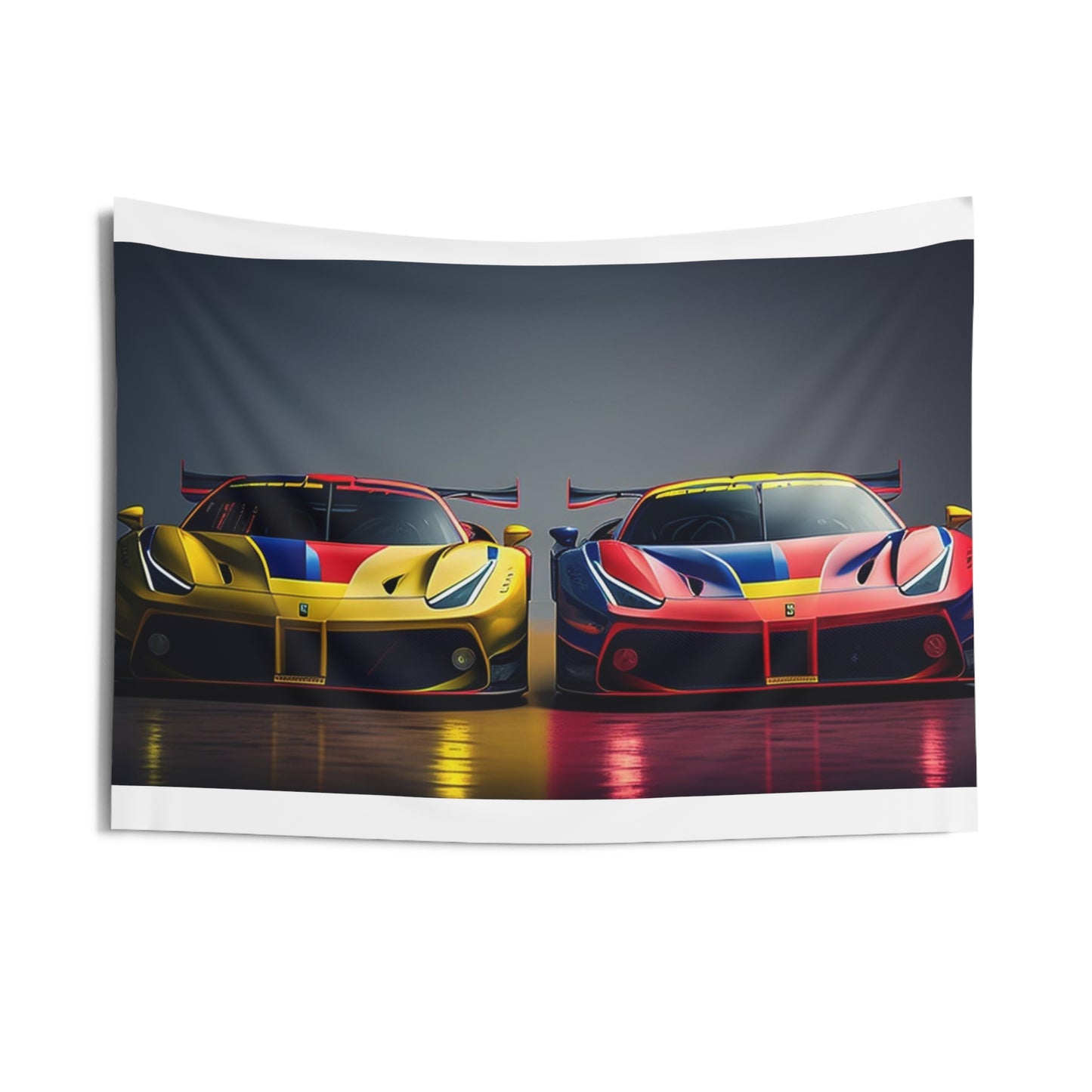 Indoor Wall Tapestries Ferrari Red Blue 1