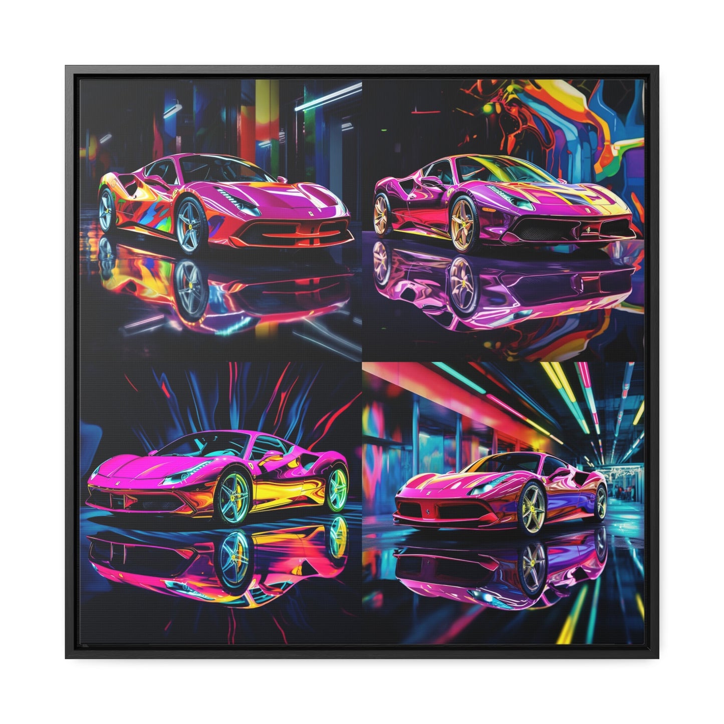 Gallery Canvas Wraps, Square Frame Pink Macro Ferrari 5