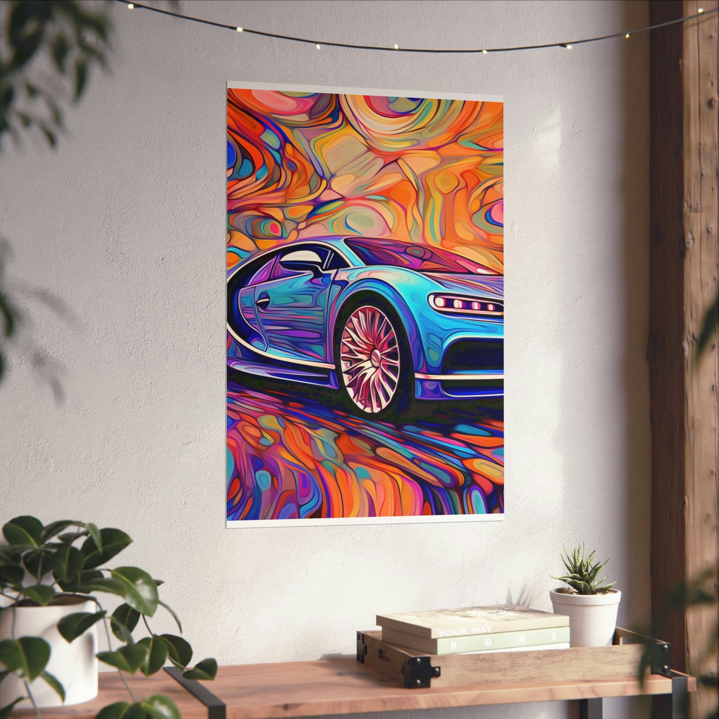 Premium Matte Vertical Posters Bugatti Abstract Concept 3