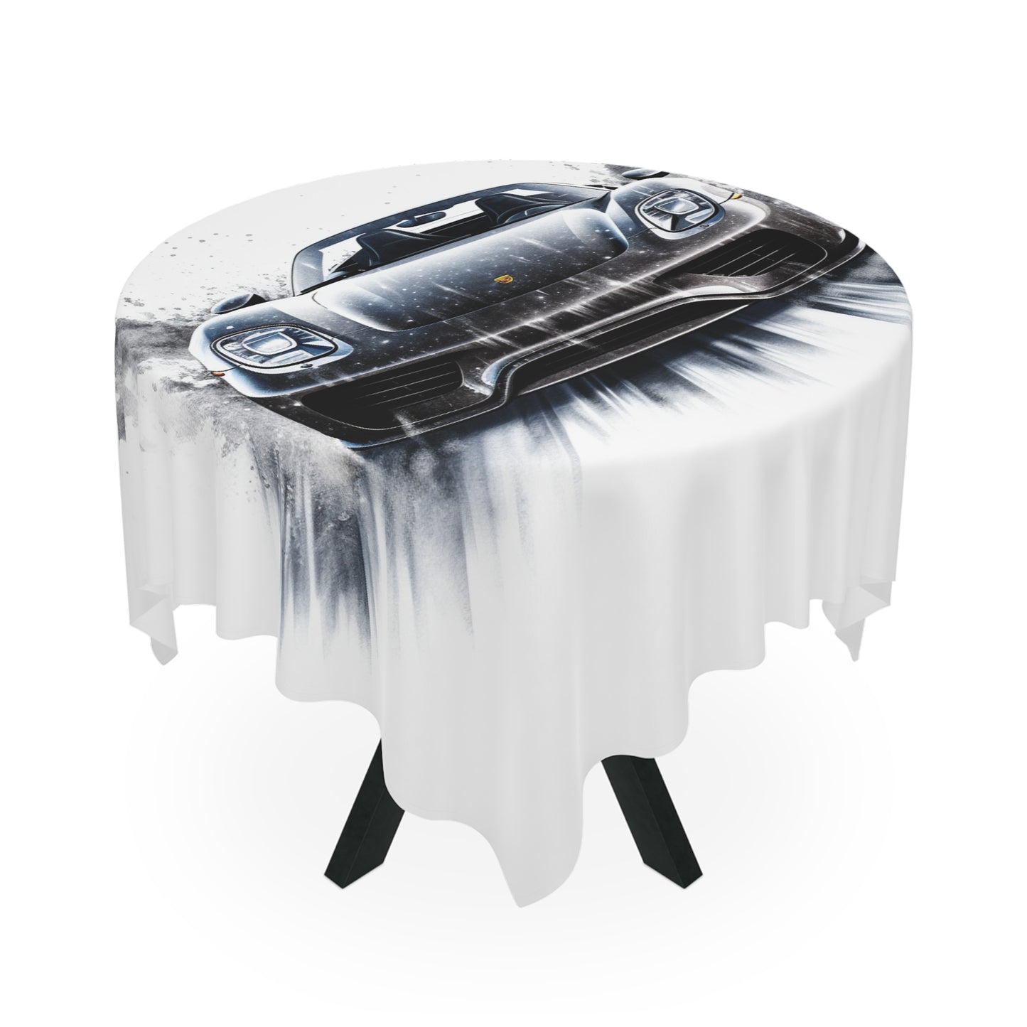 Tablecloth 918 Spyder white background driving fast with water splashing 3