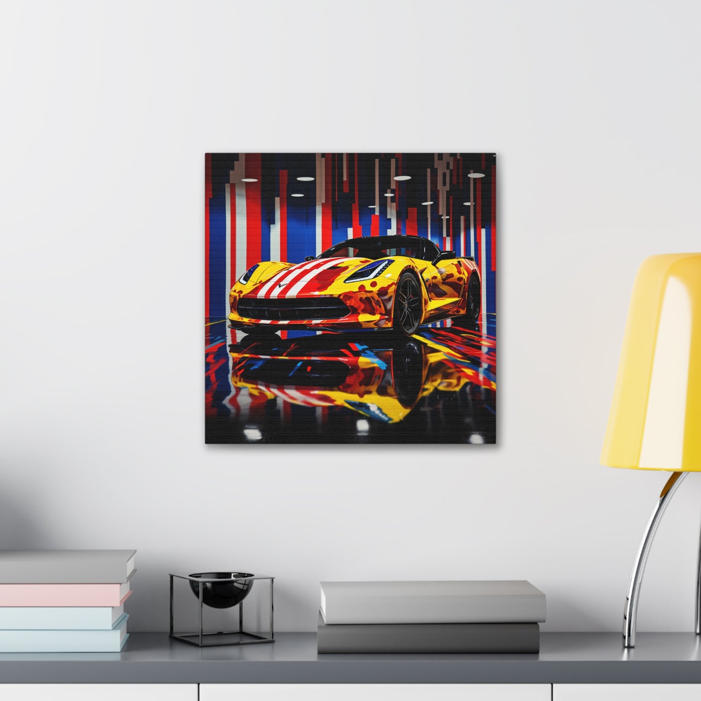 Canvas Gallery Wraps Macro Flag Ferrari 4