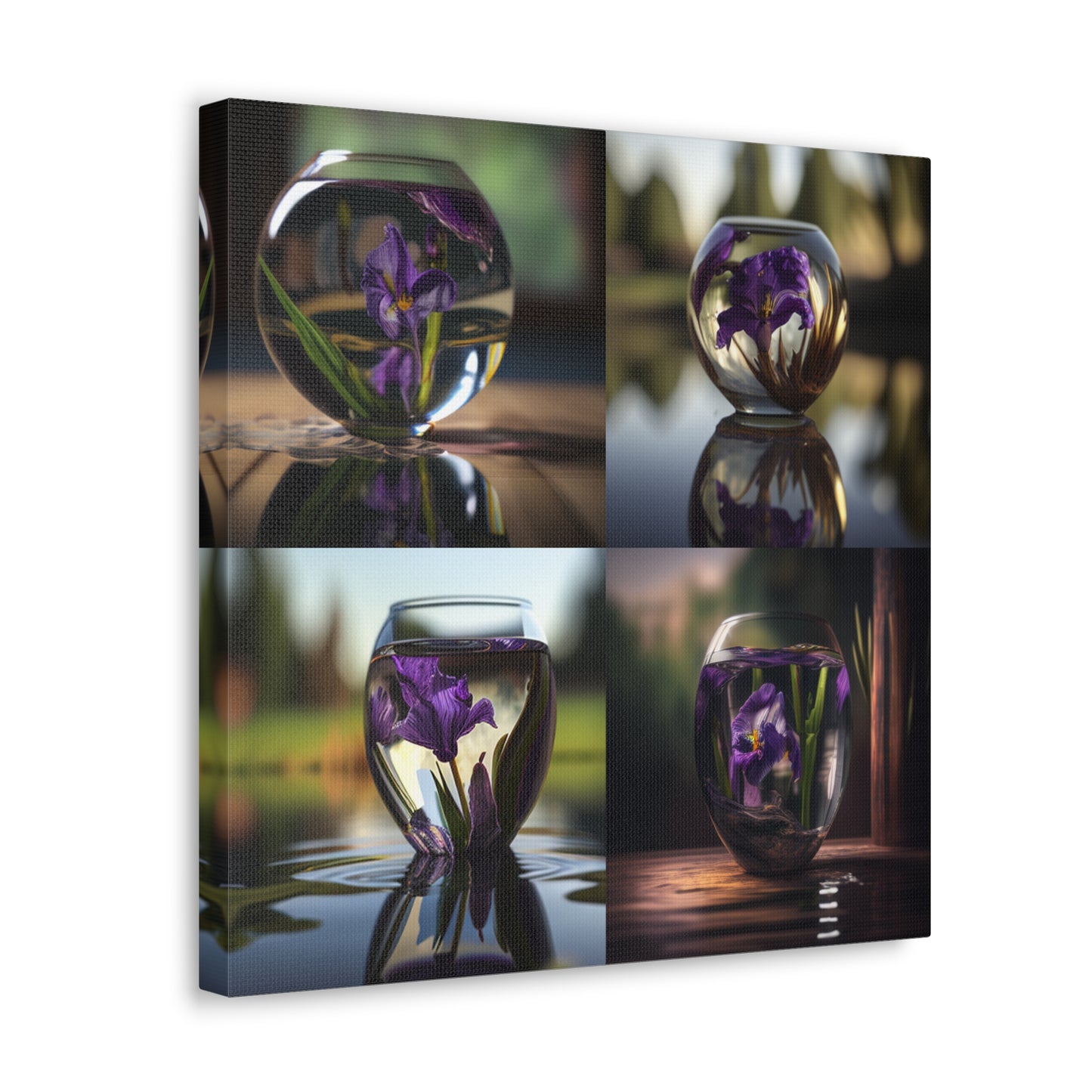 Canvas Gallery Wraps Purple Iris in a vase 5