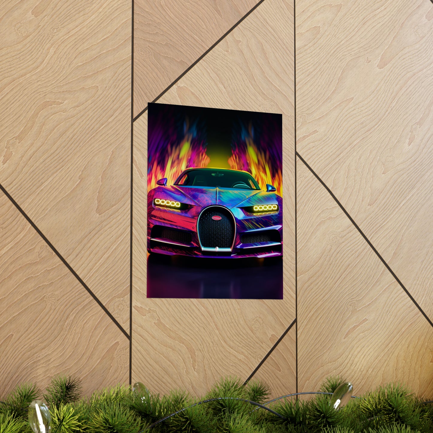 Premium Matte Vertical Posters Florescent Bugatti Flair 3