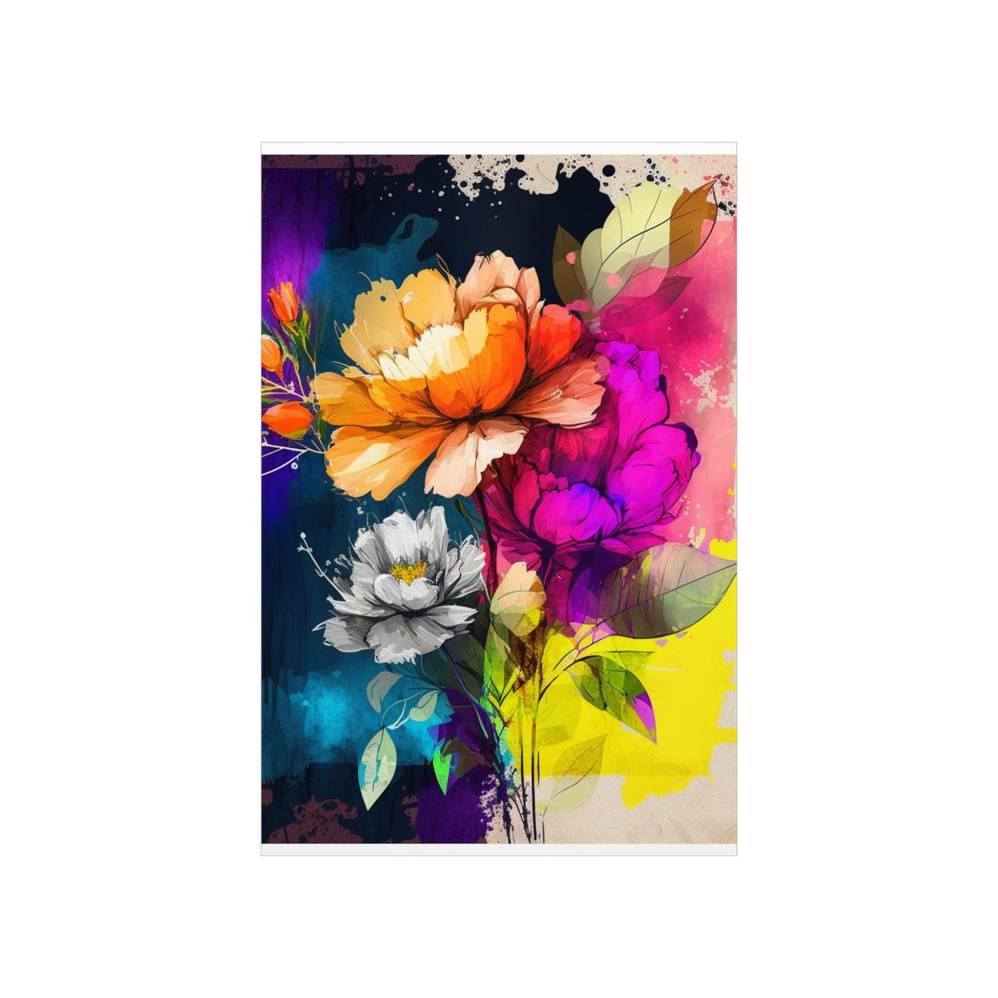 Premium Matte Vertical Posters Bright Spring Flowers 4