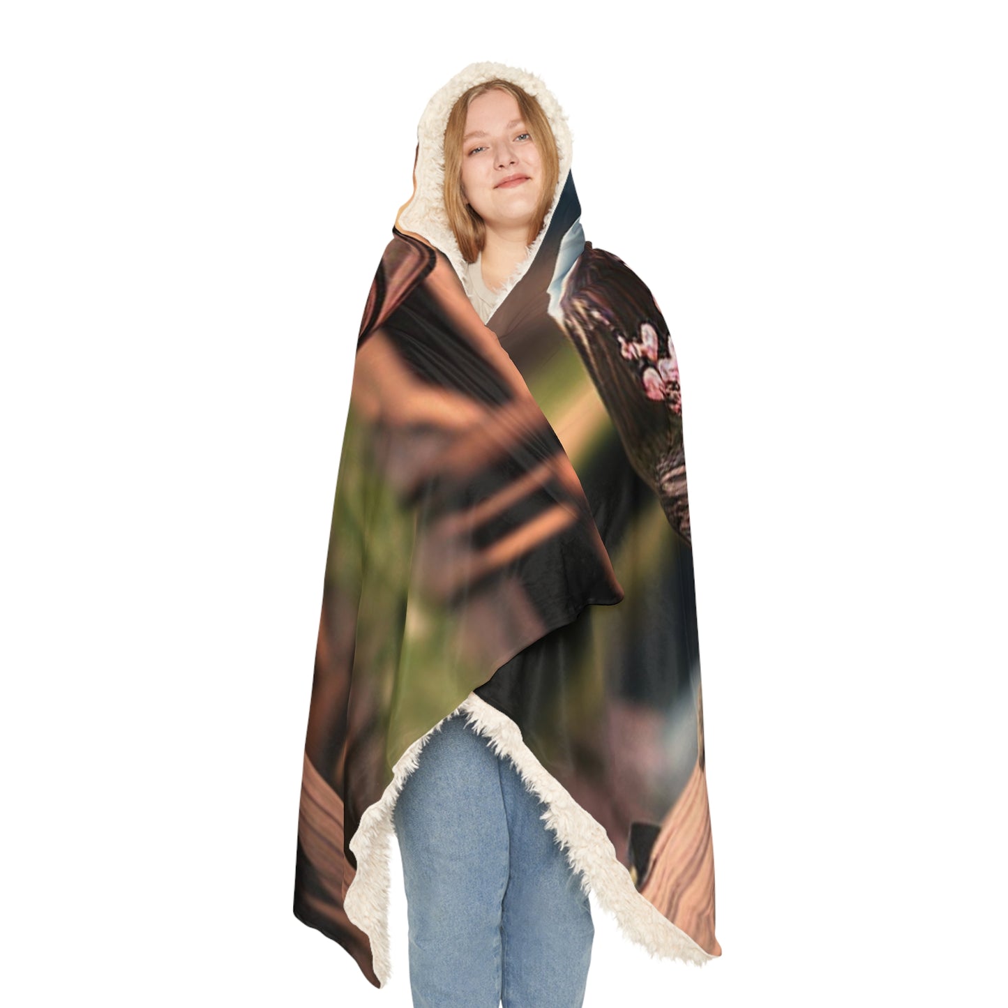 Snuggle Hooded Blanket Cherry Blossom 4