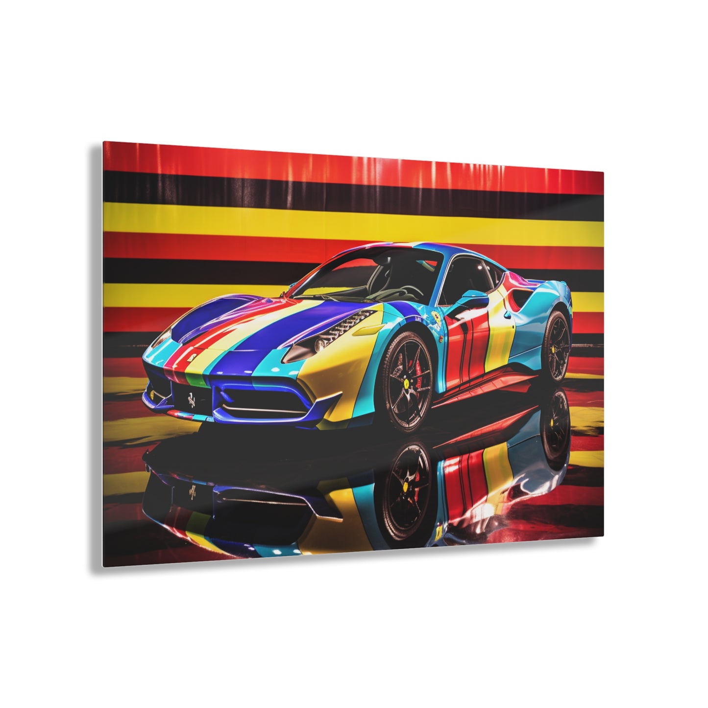 Acrylic Prints Hyper Colorfull Ferrari 2