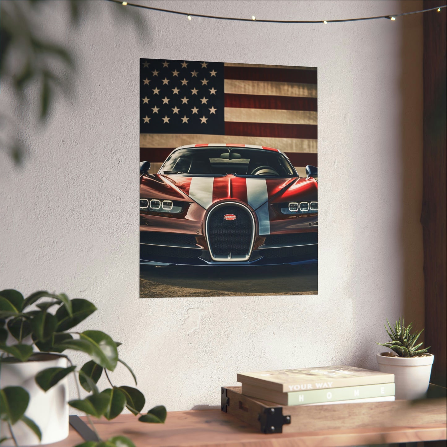 Premium Matte Vertical Posters Bugatti Flag 1