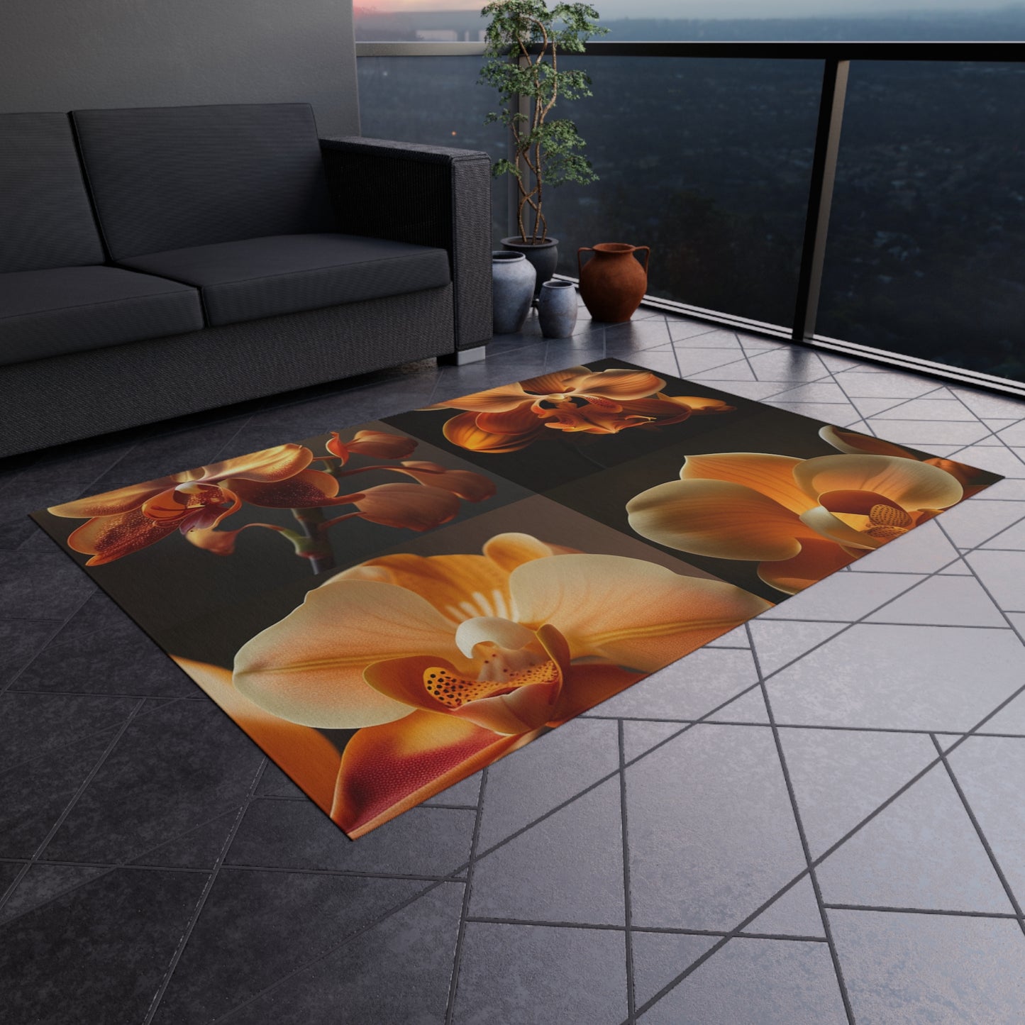 Outdoor Rug  Orange Orchid 5