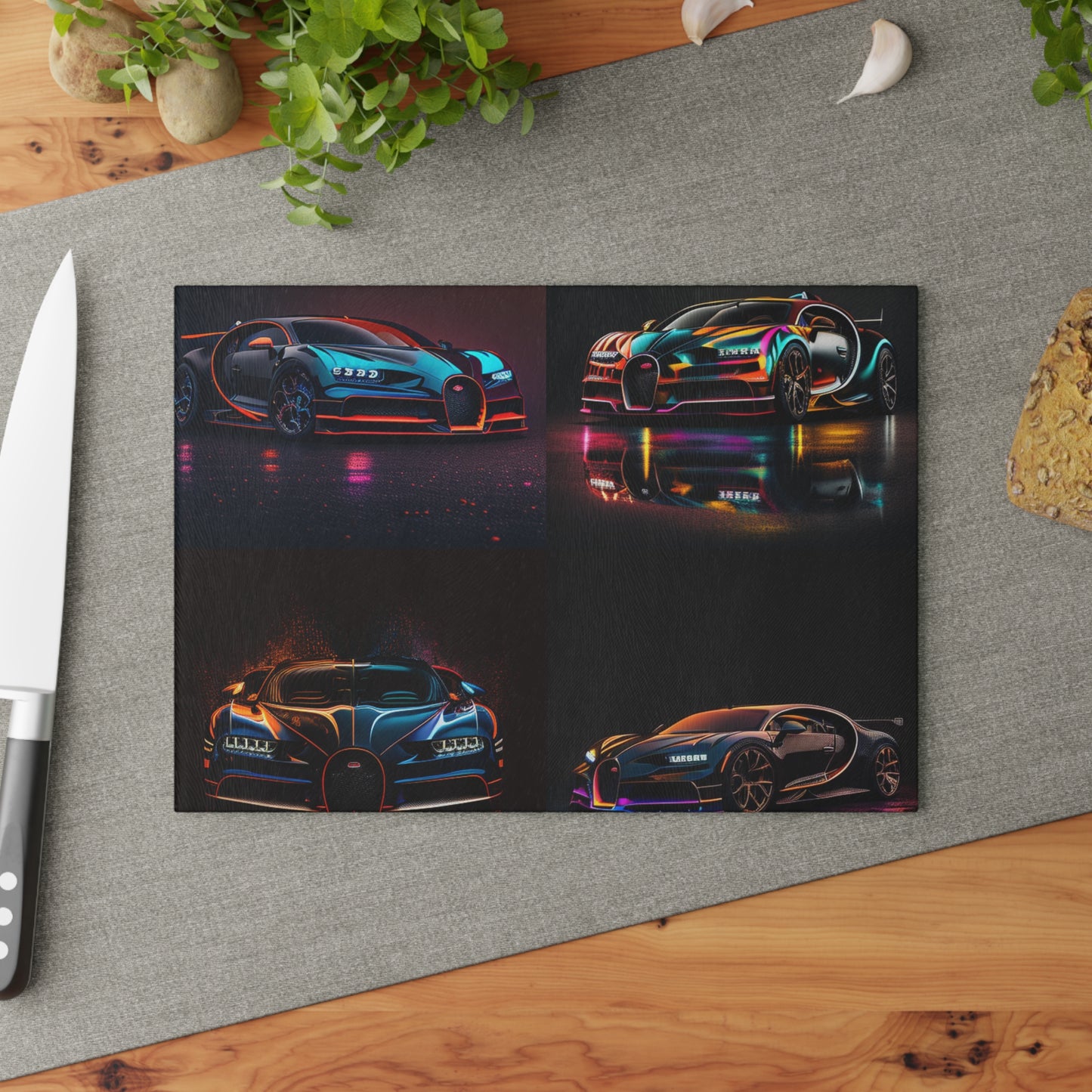 Glass Cutting Board Bugatti Chiron Super 5