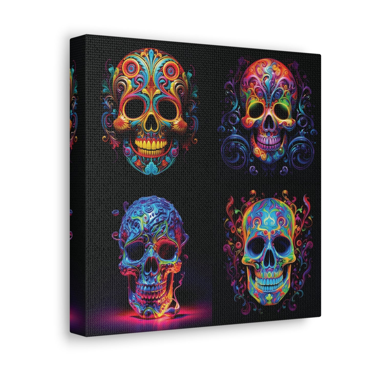 Canvas Gallery Wraps Macro Skull Color 5