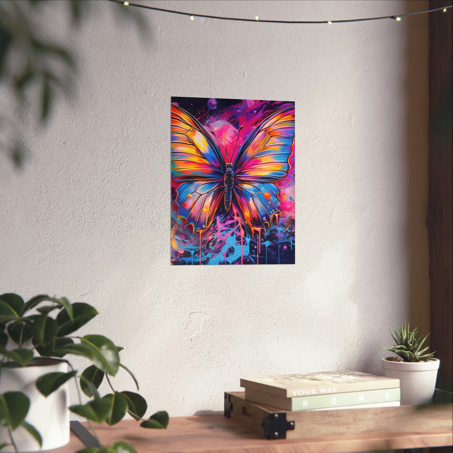 Premium Matte Vertical Posters Pink Butterfly Flair 3