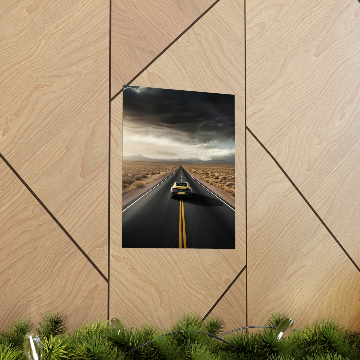 Premium Matte Vertical Posters Ferrari Road 2