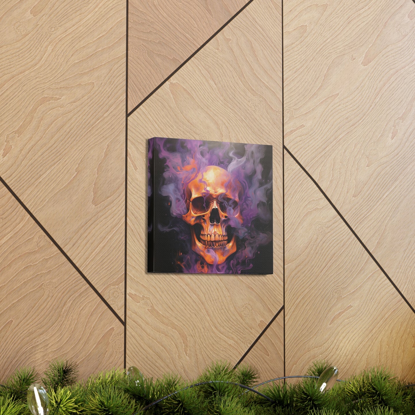 Canvas Gallery Wraps Skull Flames 4